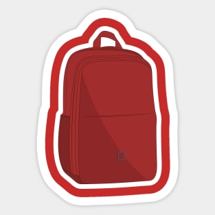 Modern Universal School Backpack Sticker vector illustration. Education and traveling object icon concept. School backpack for student vector sticker design with shadow. Sticker